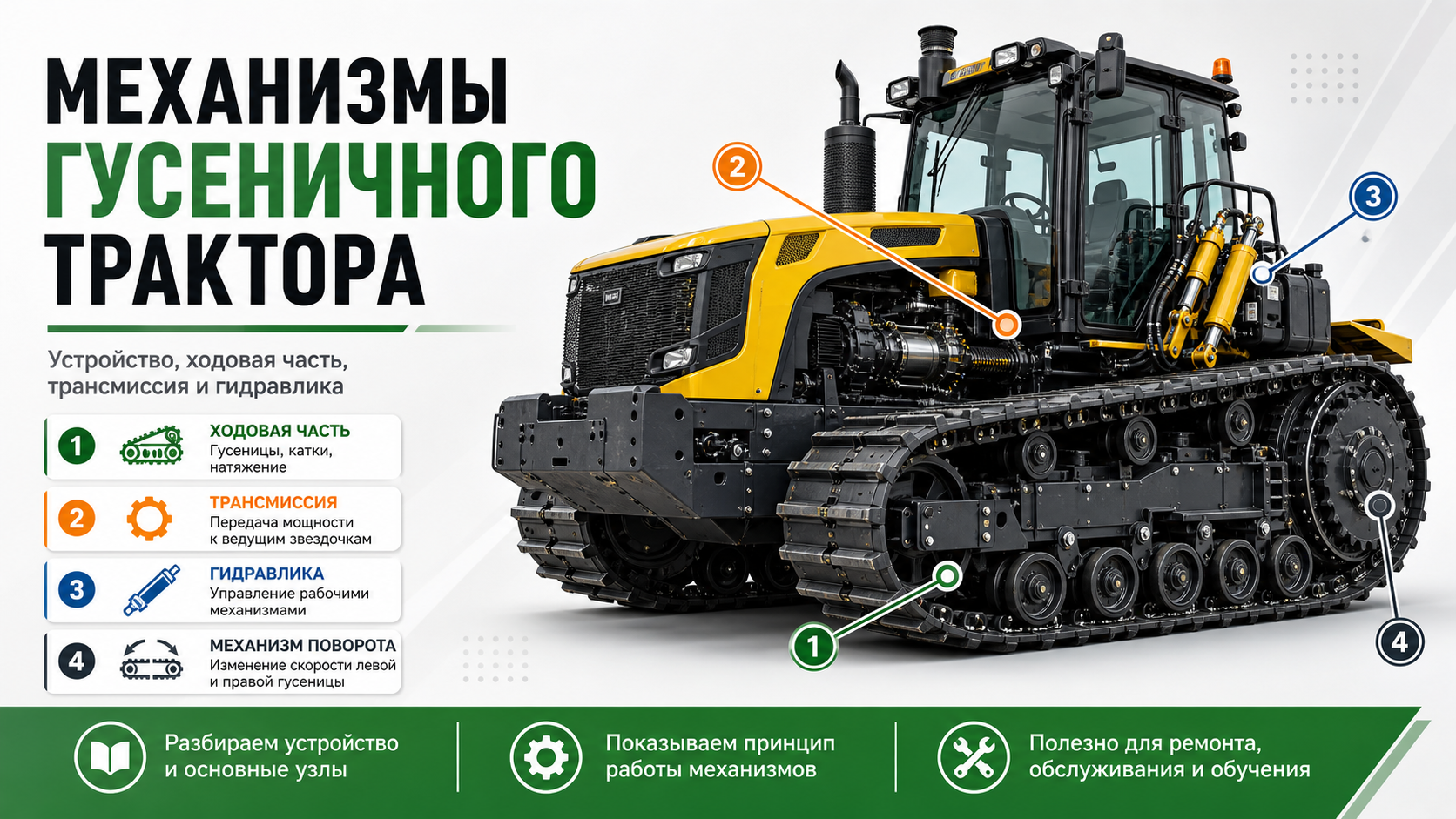 Механизмы гусеничного трактора
